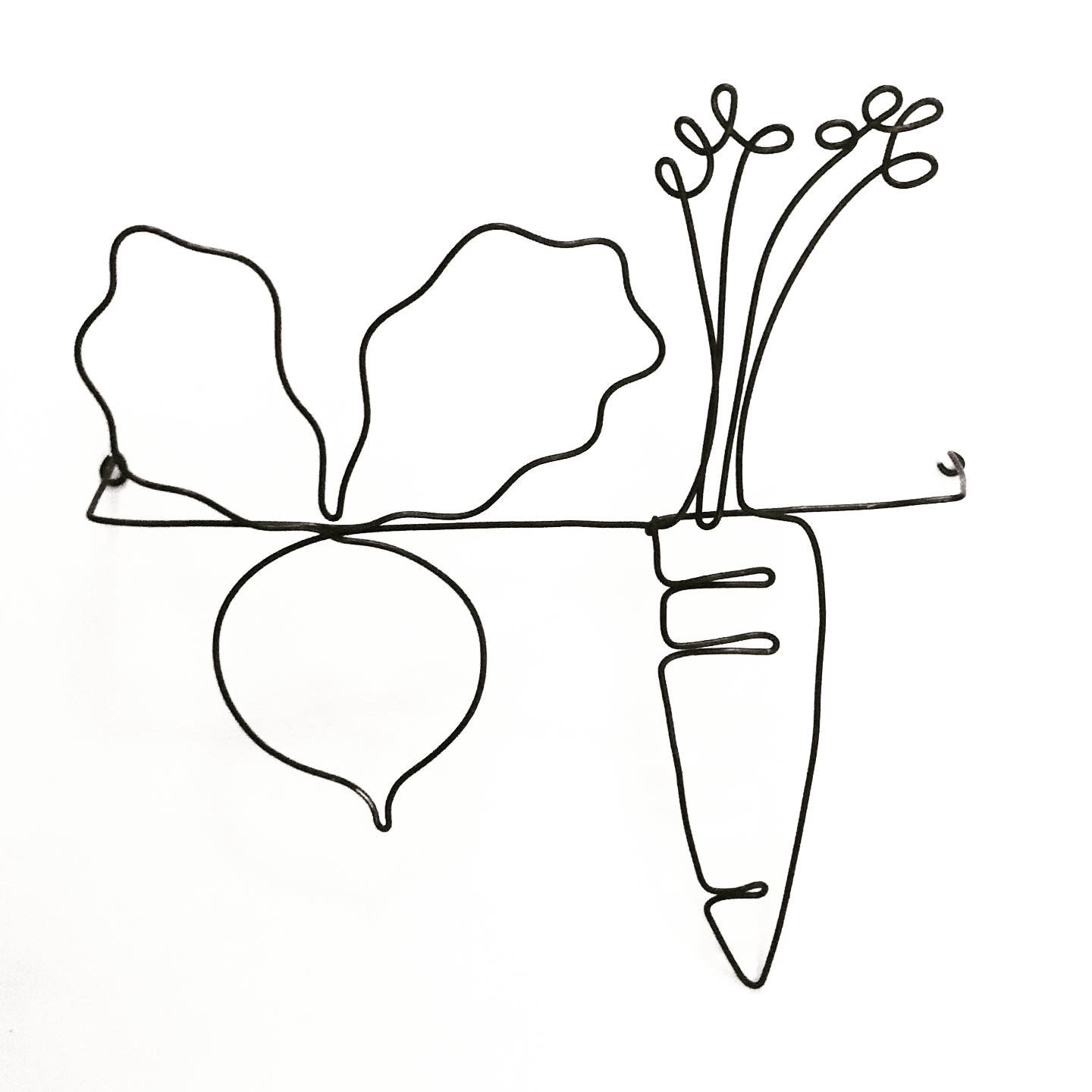 Beet + Carrot Wire Wall Art