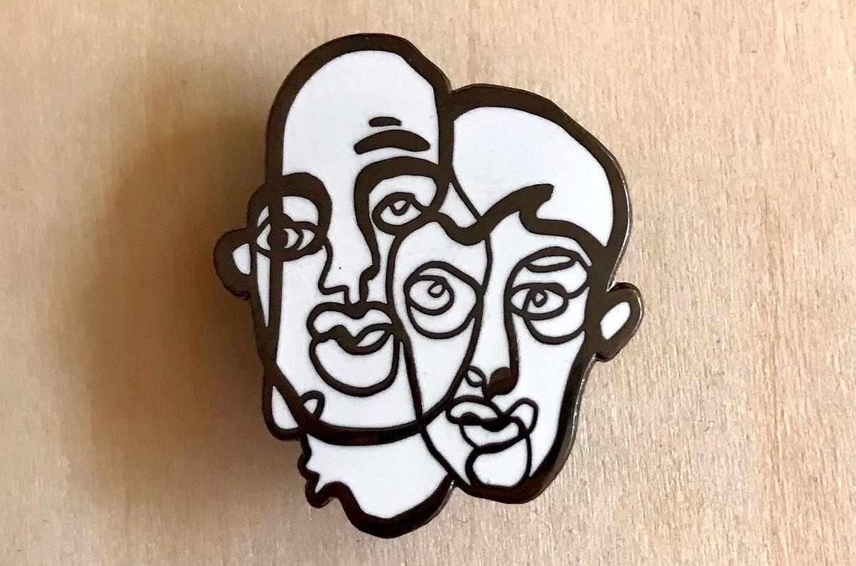 TALK enamel pin