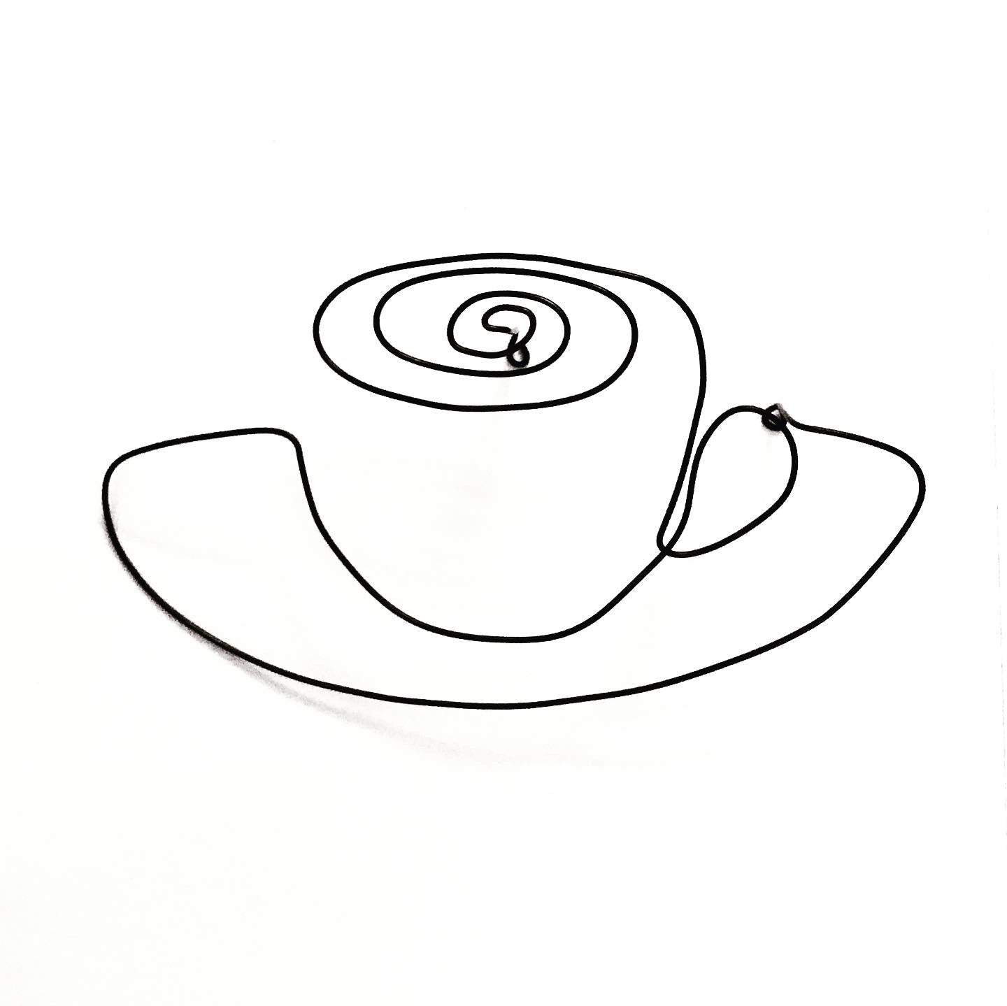 Coffee Cup Wire Wall Art